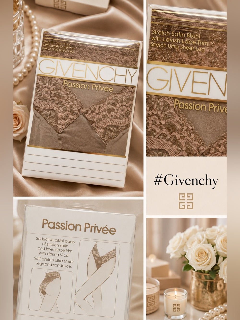 *Givenchy* Privee RARE! #OfficeSiren 💃 Vtg 1987 V-cut Bikini Nylons Stocking